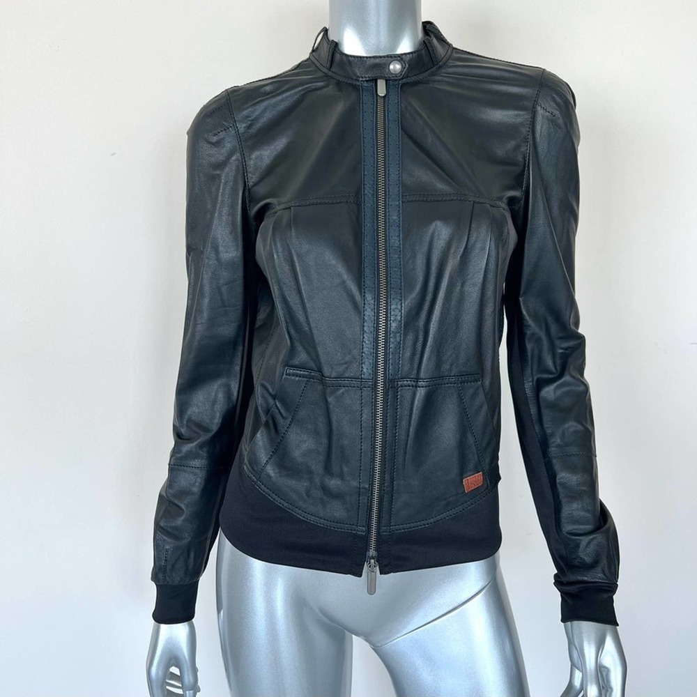 NEW!!! Peace Love World leather bomber jacket size S